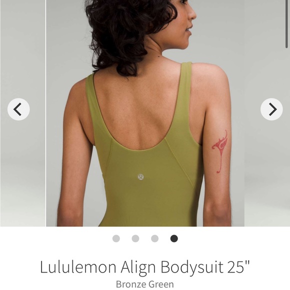 *SOLD* Lululemon Align Bodysuit Size 6 Bronze Green - Picture 5 of 6